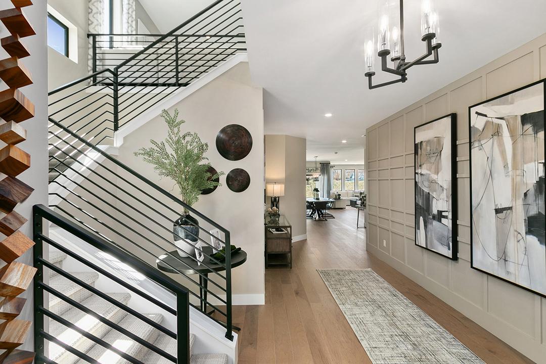 Foyer inside Huntington Plan 5 model at Pelican Shores