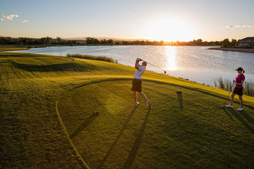 residents golfing at Pelican Shores at Water Valley